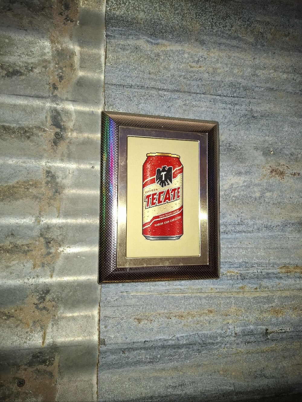 8 Bit Tecate Mexican Beer Framed Art Print By Neon Nicho